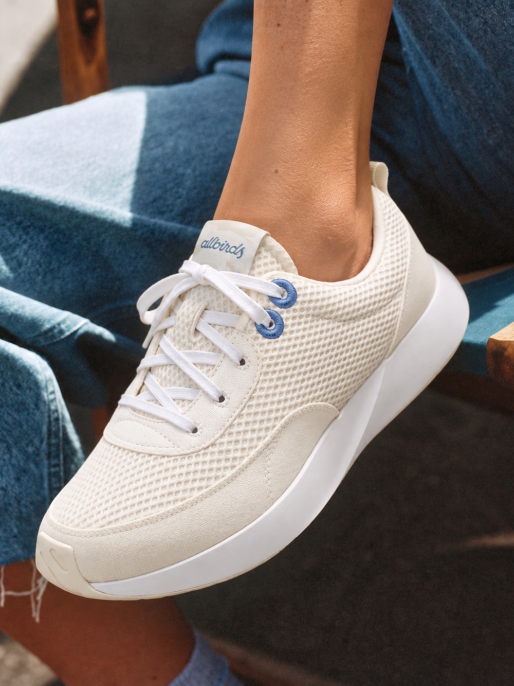 All Birds Courier Lace Up White Lightweight Sneakers Tennis Shoes